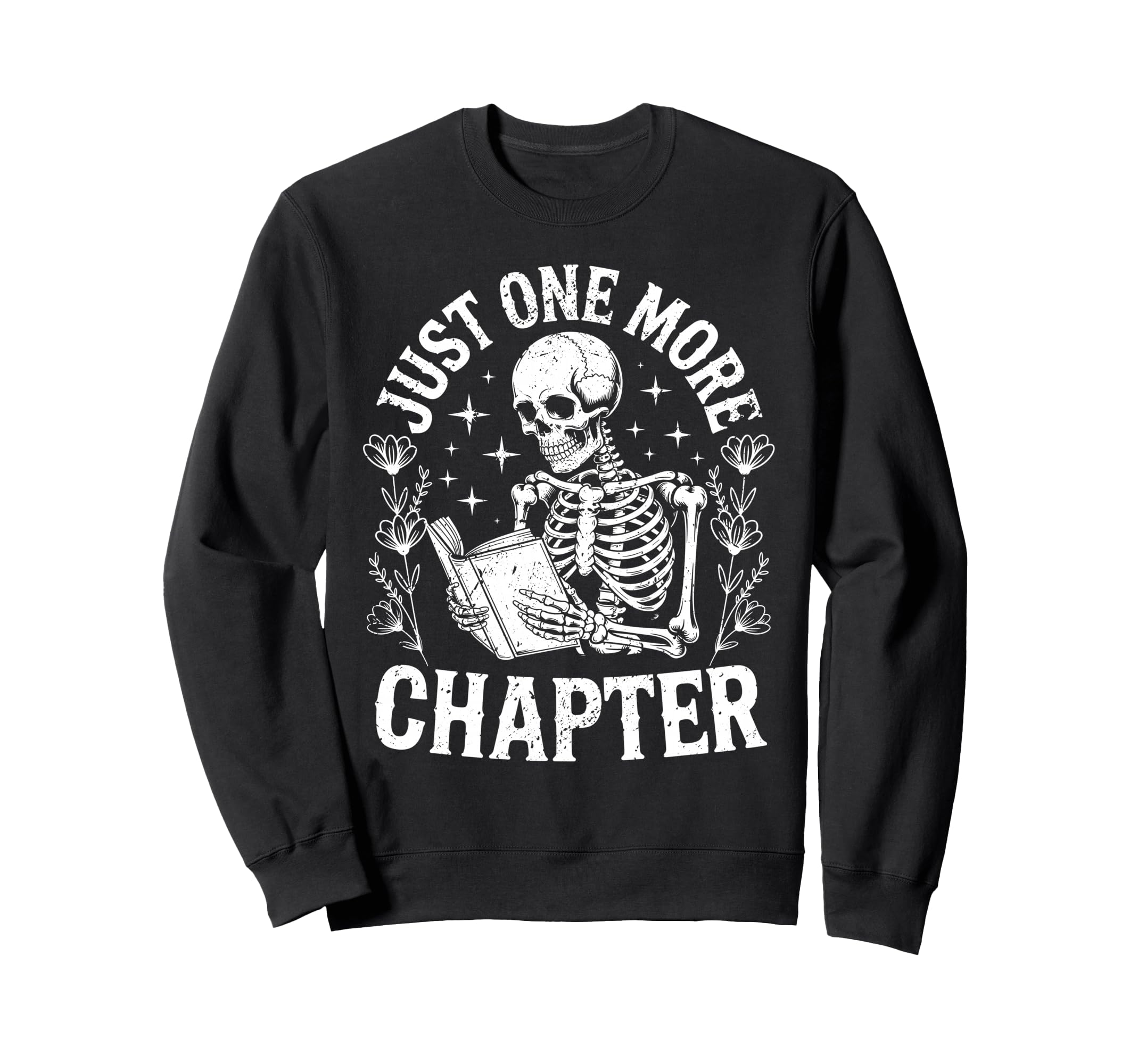 Skeleton Bookworm Reading Literature Sweatshirt - Custom Art Print Unisex - T-Shirt, Sweatshirt, Hoodie
