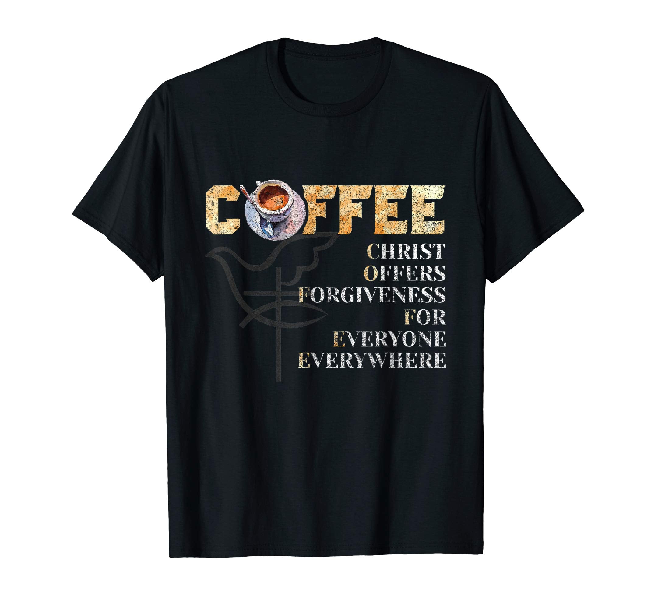Coffee Gets Me Started Jesus Keeps Me T-Shirt - Trendy Graphic Men Women - T-Shirt, Sweatshirt, Hoodie