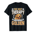 Best Therapy Is Golden Retriever Dog T-Shirt - Aesthetic Graphic Men Women - T-Shirt, Sweatshirt, Hoodie
