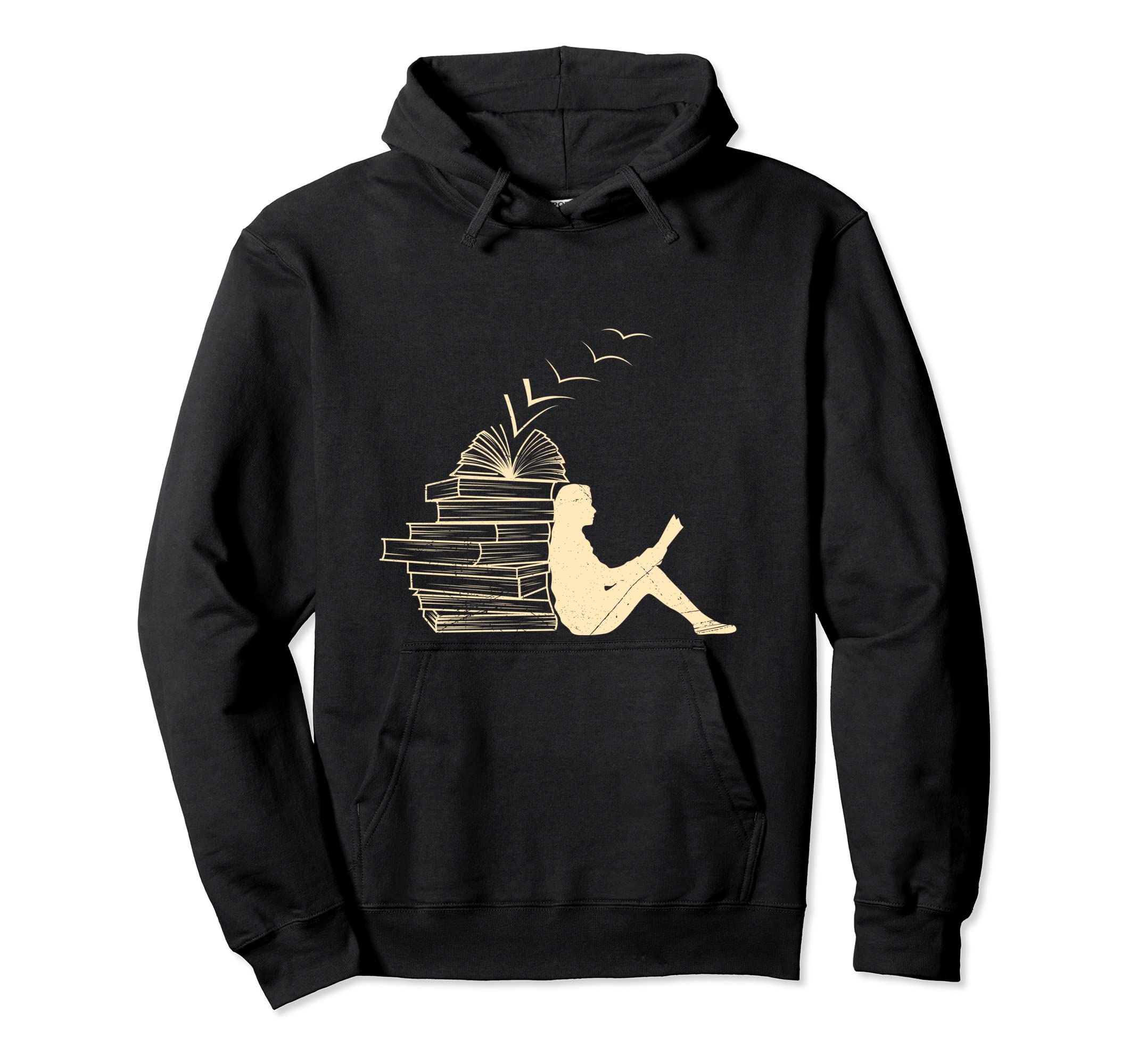 Thinker And Reader Books Nerd Hoodie - Casual Everyday Wear Men Women - T-Shirt, Sweatshirt, Hoodie