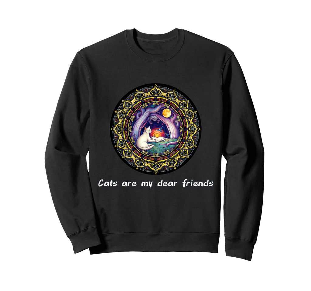 Cats Are My Best Friends Sacred Sweatshirt - Graphic Print Men Women - T-Shirt, Sweatshirt, Hoodie