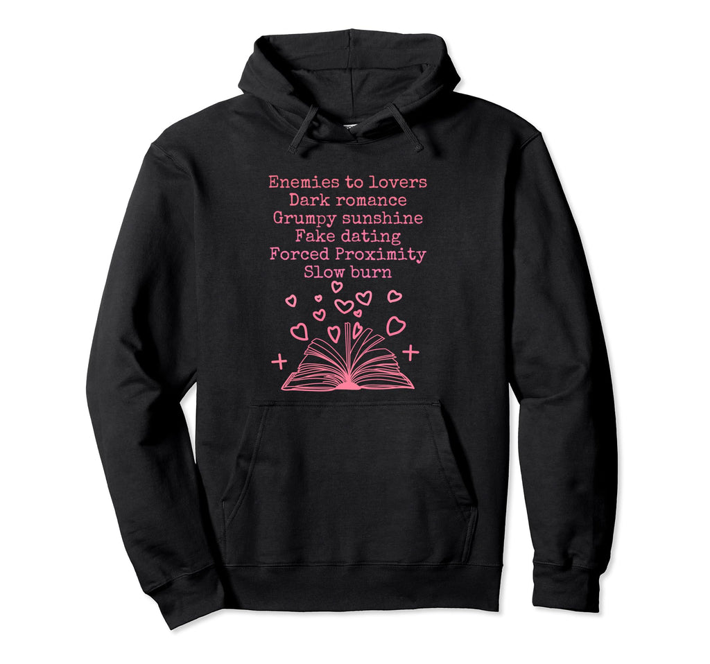 Bibliophile Romance Book Genre Hoodie - Minimalist Print Men Women - T-Shirt, Sweatshirt, Hoodie