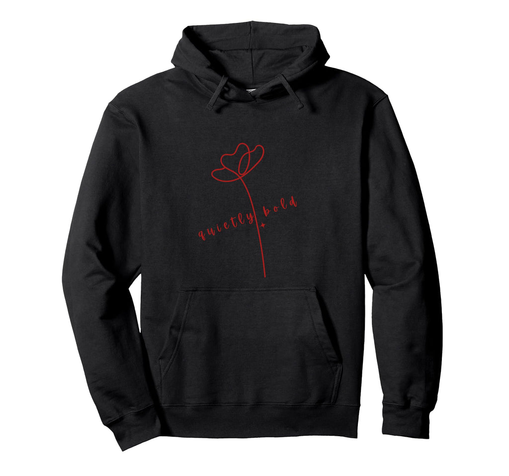 Quietly Bold Minimalist Floral Art Hoodie - Custom Art Print for Adults - T-Shirt, Sweatshirt, Hoodie
