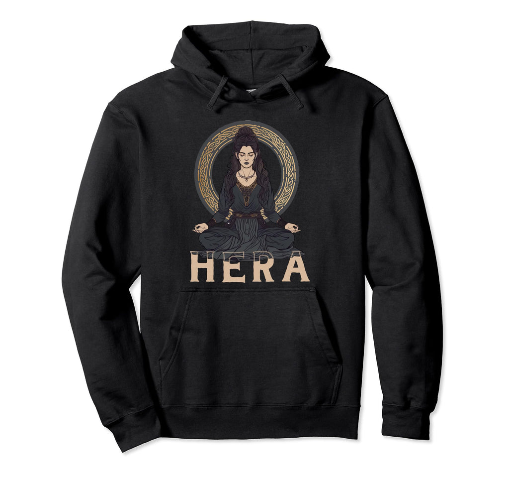Olympian Goddess Hera Meditation Funny Hoodie - Trendy Graphic Men Women - T-Shirt, Sweatshirt, Hoodie