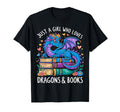 Just Who Loves Dragons And Books Gift T-Shirt - Streetwear Style Men Women - T-Shirt, Sweatshirt, Hoodie