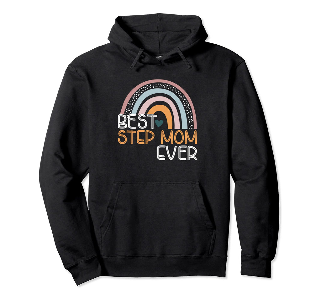 Mothers Day Boho Rainbow Best Step Hoodie - Aesthetic Graphic for Adults - T-Shirt, Sweatshirt, Hoodie