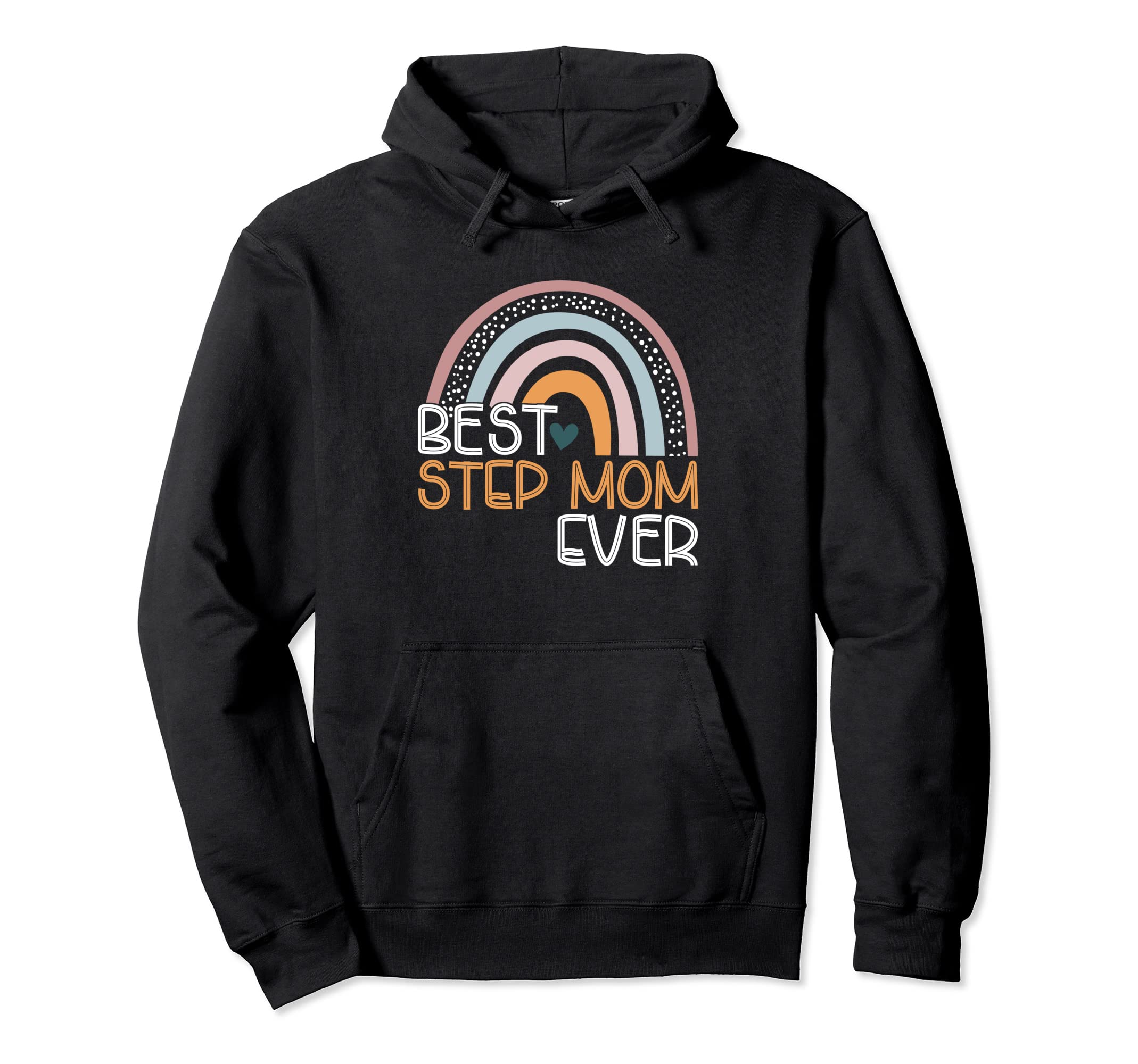 Mothers Day Boho Rainbow Best Step Hoodie - Aesthetic Graphic for Adults - T-Shirt, Sweatshirt, Hoodie