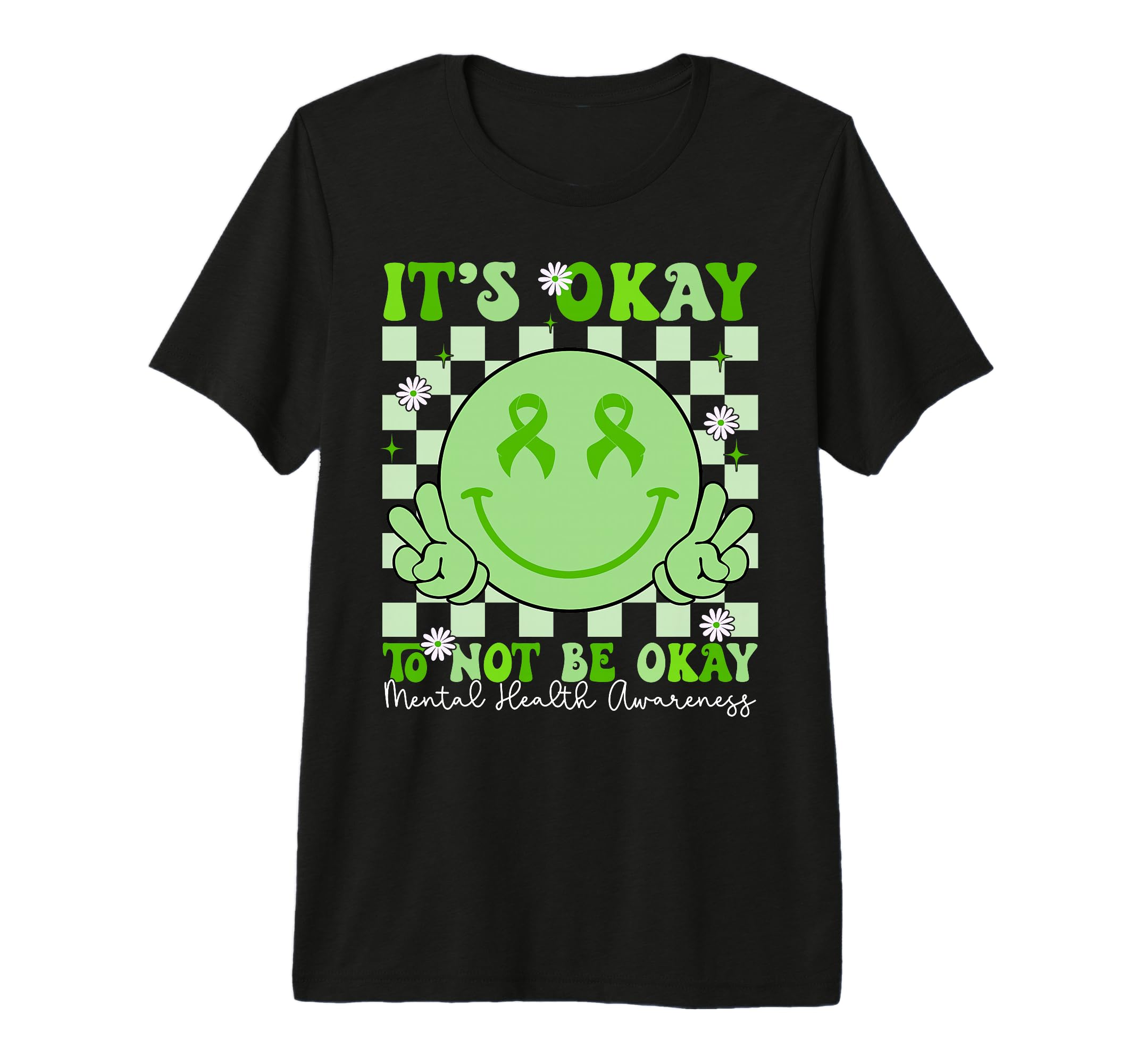 Mental Health Awareness Smile Face T-Shirt - Novelty Apparel for Adults - T-Shirt, Sweatshirt, Hoodie