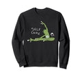 Self Care Frog Drinking Tea Yoga Sweatshirt - Aesthetic Graphic Men Women - T-Shirt, Sweatshirt, Hoodie