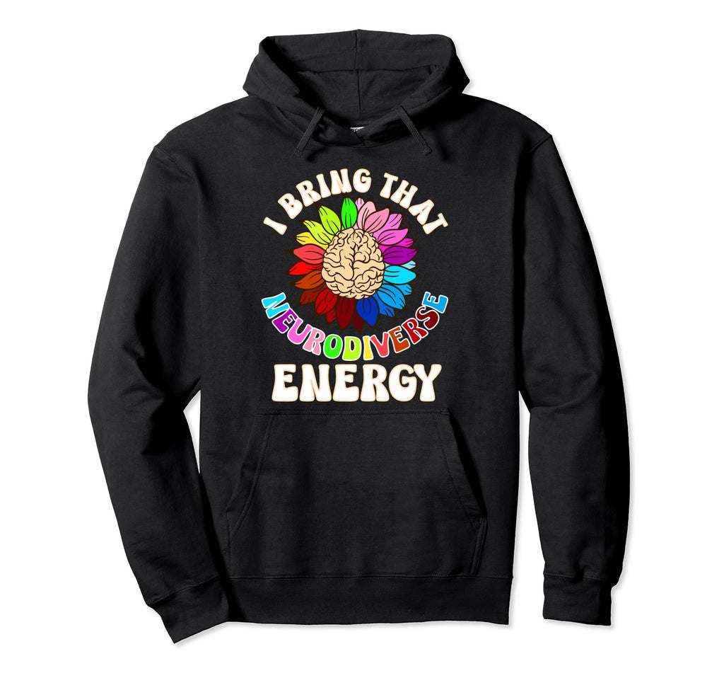 Womens Autism Neurodiverse Brain Adhd Hoodie - Custom Art Print for Adults - T-Shirt, Sweatshirt, Hoodie