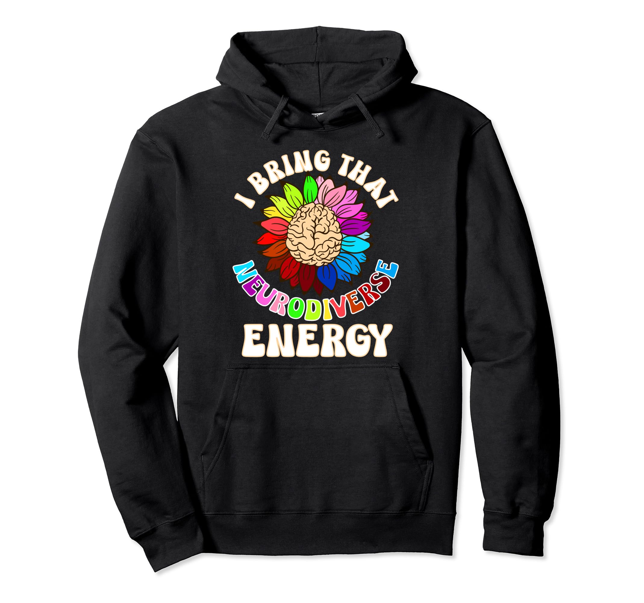 Womens Autism Neurodiverse Brain Adhd Hoodie - Custom Art Print for Adults - T-Shirt, Sweatshirt, Hoodie