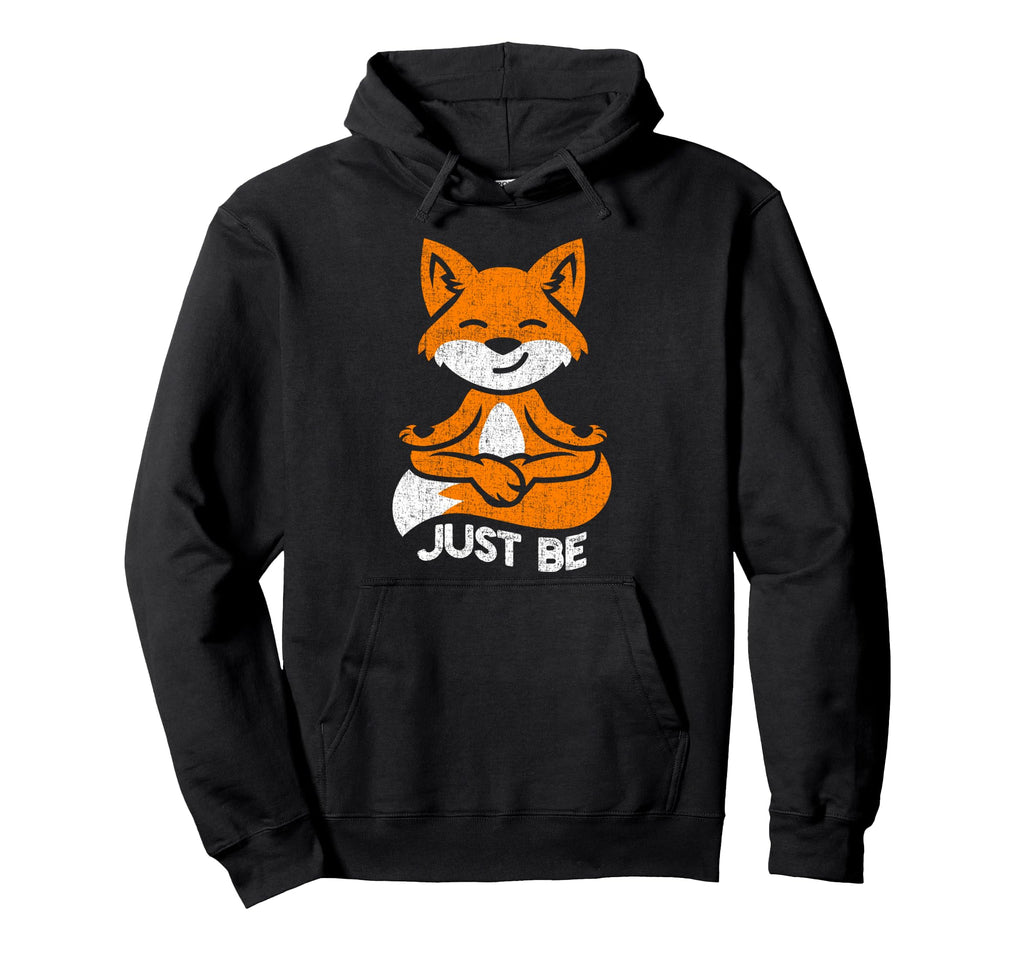 Just Be Lotus Pose Fox Yogi Yoga Hoodie - Unique Graphic for Adults - T-Shirt, Sweatshirt, Hoodie