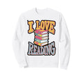I Love Reading Book Lover Heart Sweatshirt - Custom Art Print for Adults - T-Shirt, Sweatshirt, Hoodie