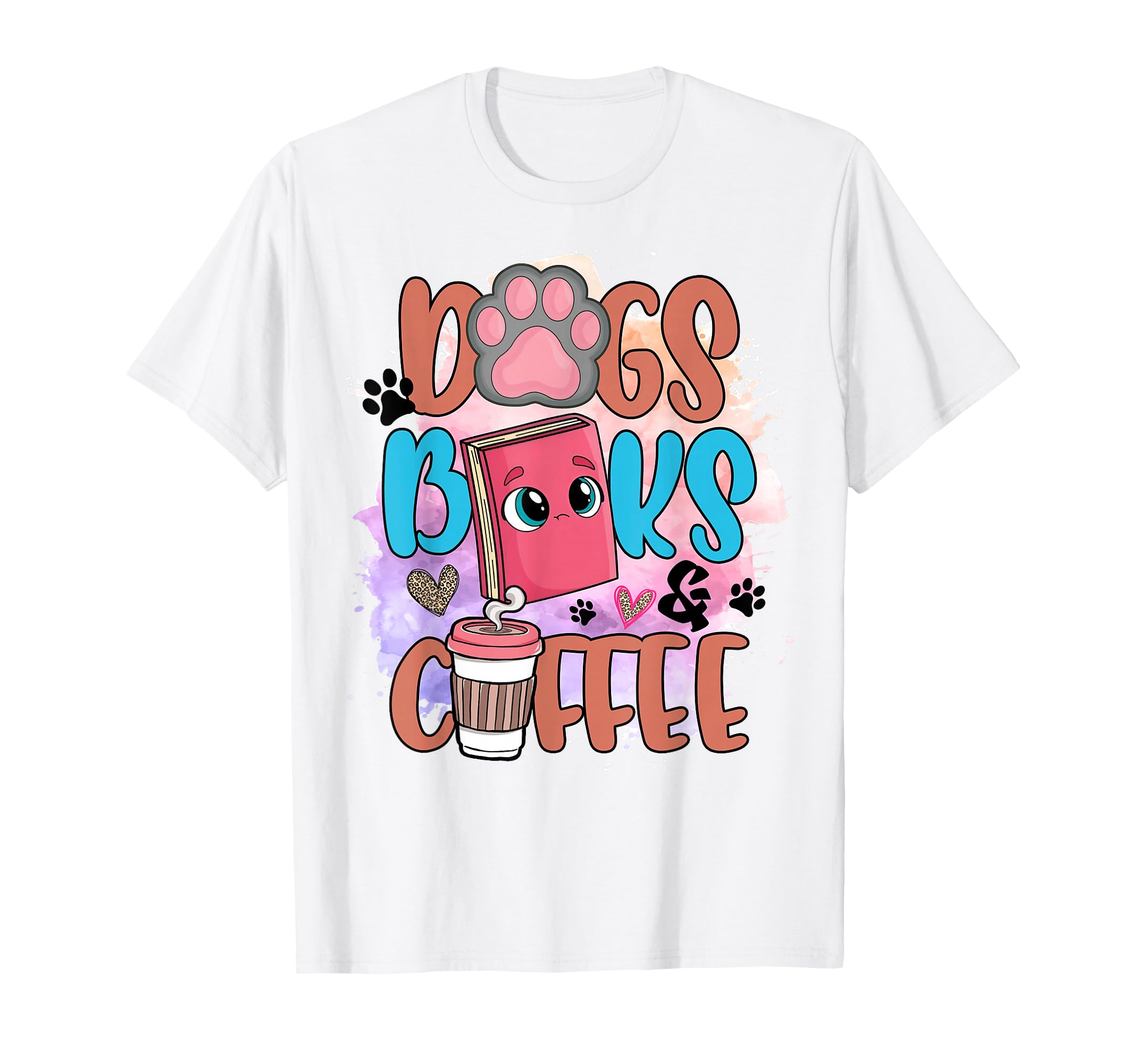 Dogs Books Coffee Reading Book Club Dog T-Shirt - Minimalist Print Unisex - T-Shirt, Sweatshirt, Hoodie