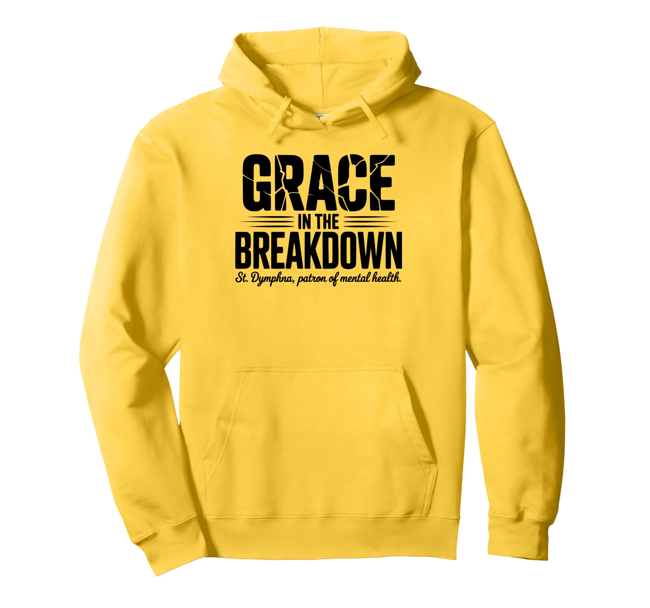 Distressed Grace Breakdown St Dymphna Hoodie - Streetwear Style for Adults - T-Shirt, Sweatshirt, Hoodie