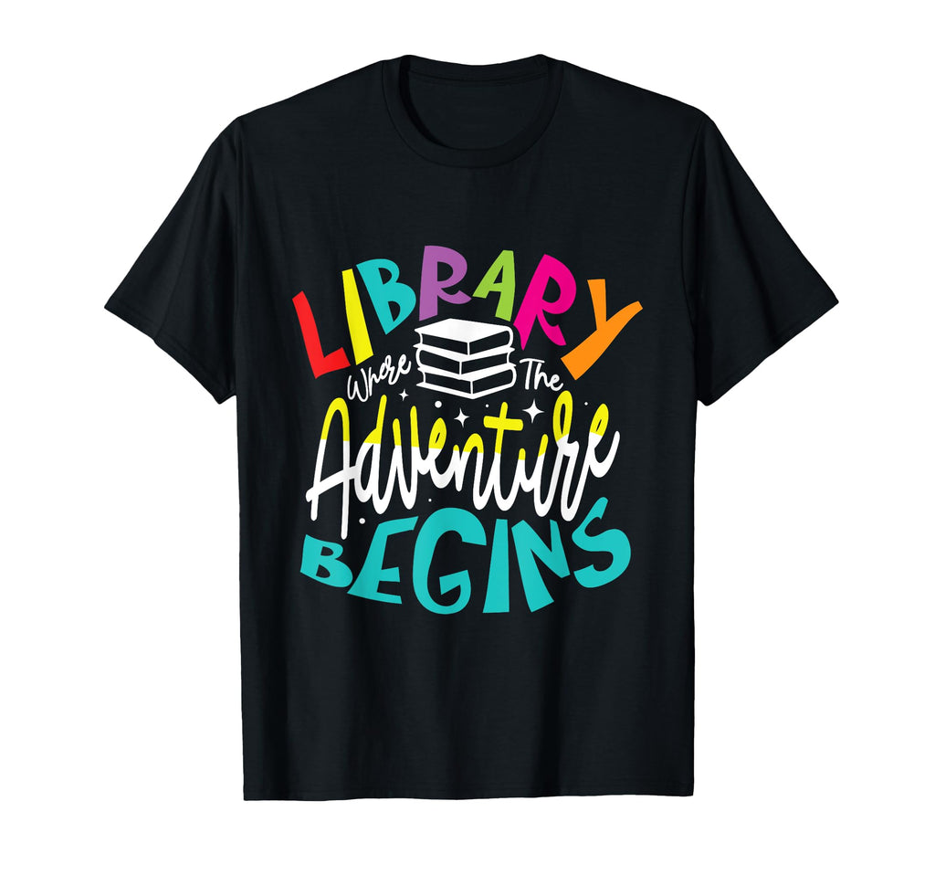 Library Where Adventure Begins Book T-Shirt - Custom Art Print Men Women - T-Shirt, Sweatshirt, Hoodie