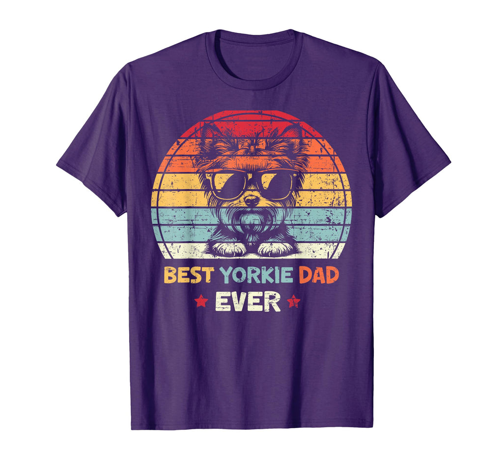 Best Yorkie Dad Ever Fathers Day Dog T-Shirt - Custom Art Print Unisex - T-Shirt, Sweatshirt, Hoodie