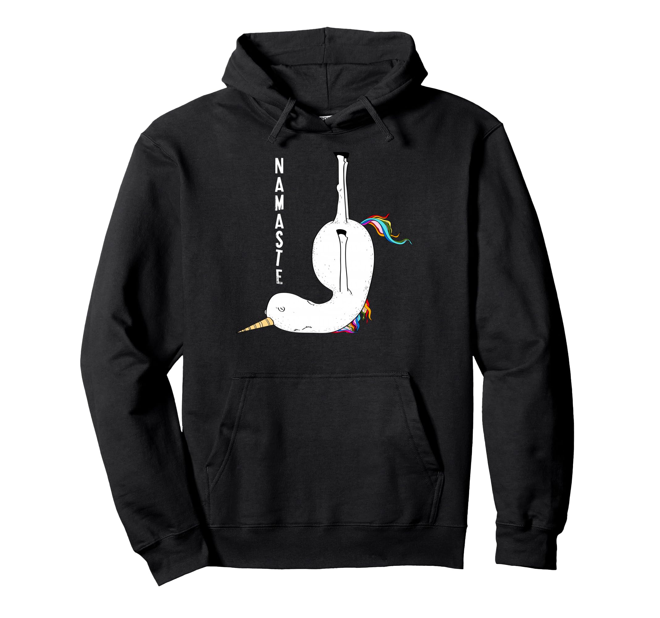 Funny Unicorn Yogi Yoga Pose Namaste Hoodie - Unique Graphic for Adults - T-Shirt, Sweatshirt, Hoodie