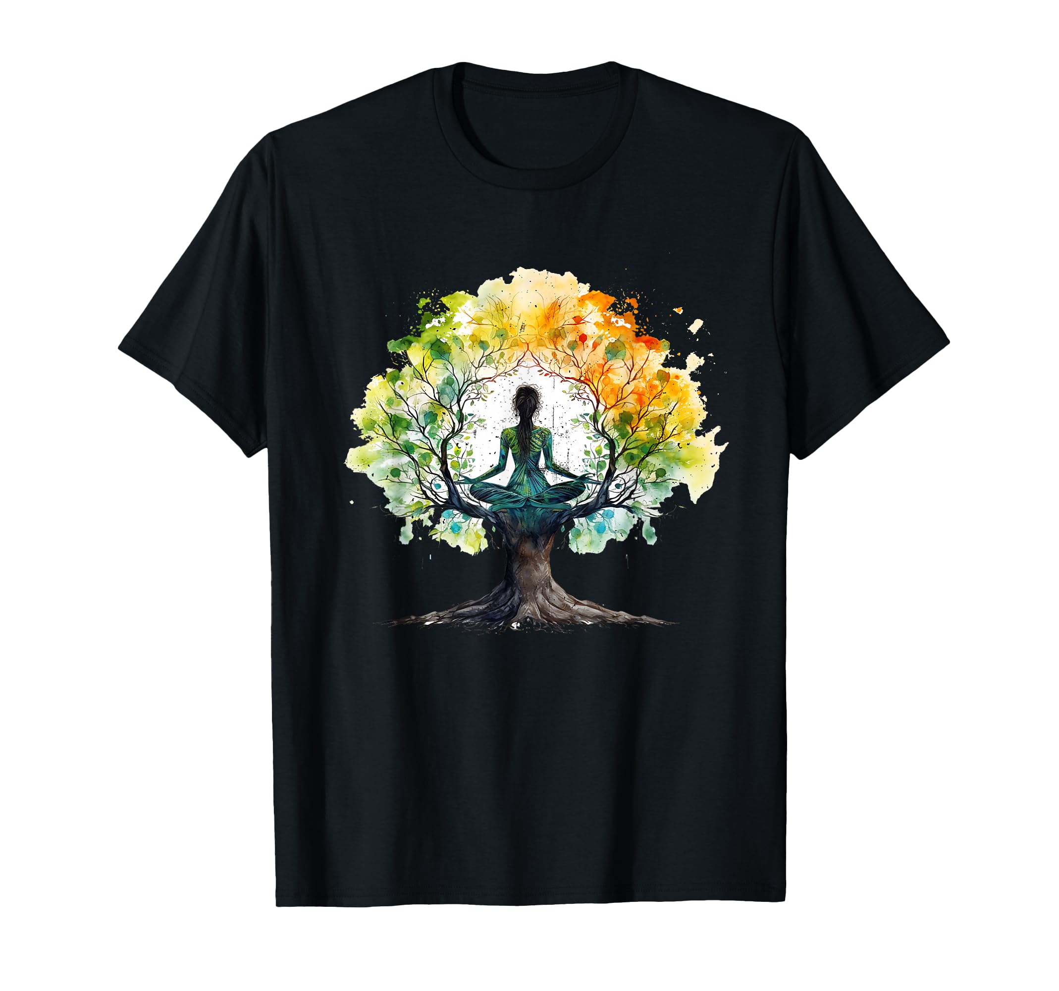 Yoga Mandala Meditation Tree T-Shirt - Novelty Apparel for Adults - T-Shirt, Sweatshirt, Hoodie