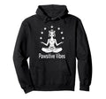 Pawsitive Vibes Funny Cat Meditation Hoodie - Unique Graphic for Adults - T-Shirt, Sweatshirt, Hoodie