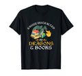 Easily Distracted Dragons And Books T-Shirt - Minimalist Print for Adults - T-Shirt, Sweatshirt, Hoodie
