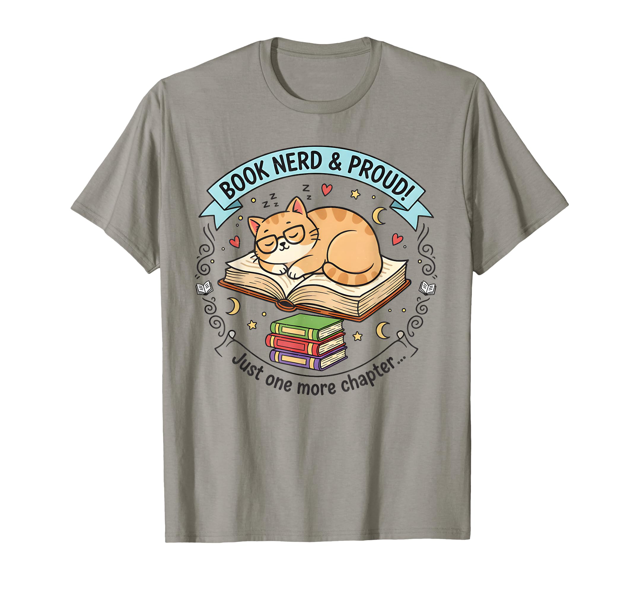 Funny Bookworm Book Lover Reader Cat T-Shirt - Minimalist Print for Adults - T-Shirt, Sweatshirt, Hoodie
