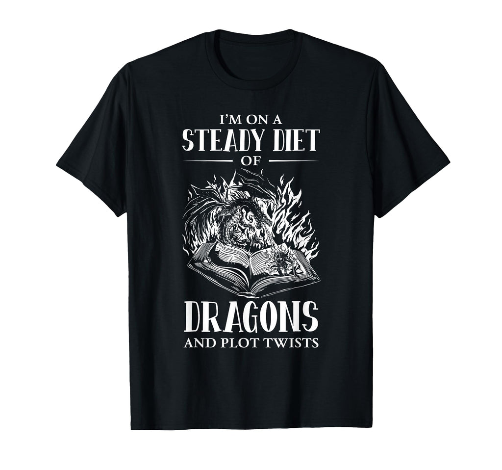 Bookworm Dragon Fantasy Book Lover T-Shirt - Unique Graphic Unisex - T-Shirt, Sweatshirt, Hoodie