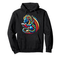 Dragon Reading Book Dragon Enthusiast Hoodie - Aesthetic Graphic Men Women - T-Shirt, Sweatshirt, Hoodie