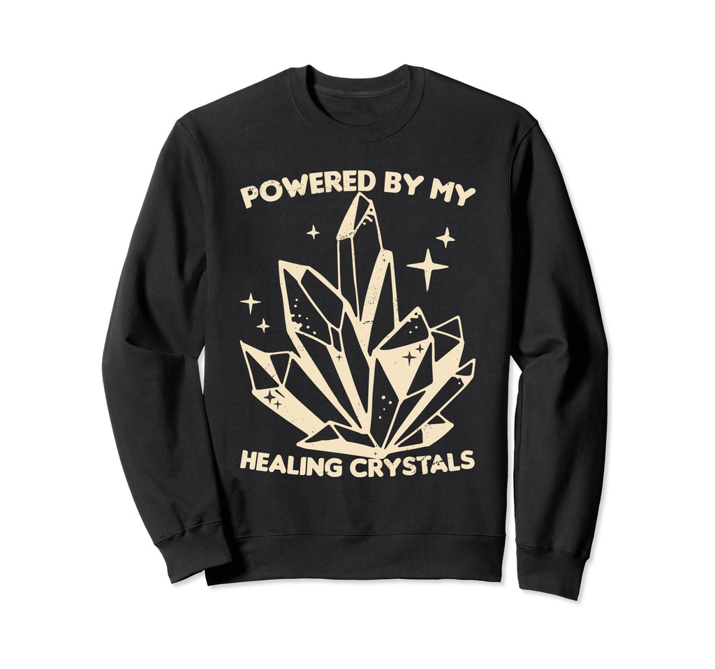 Crystal Healing Sage Crystal Sweatshirt - Minimalist Print for Adults - T-Shirt, Sweatshirt, Hoodie