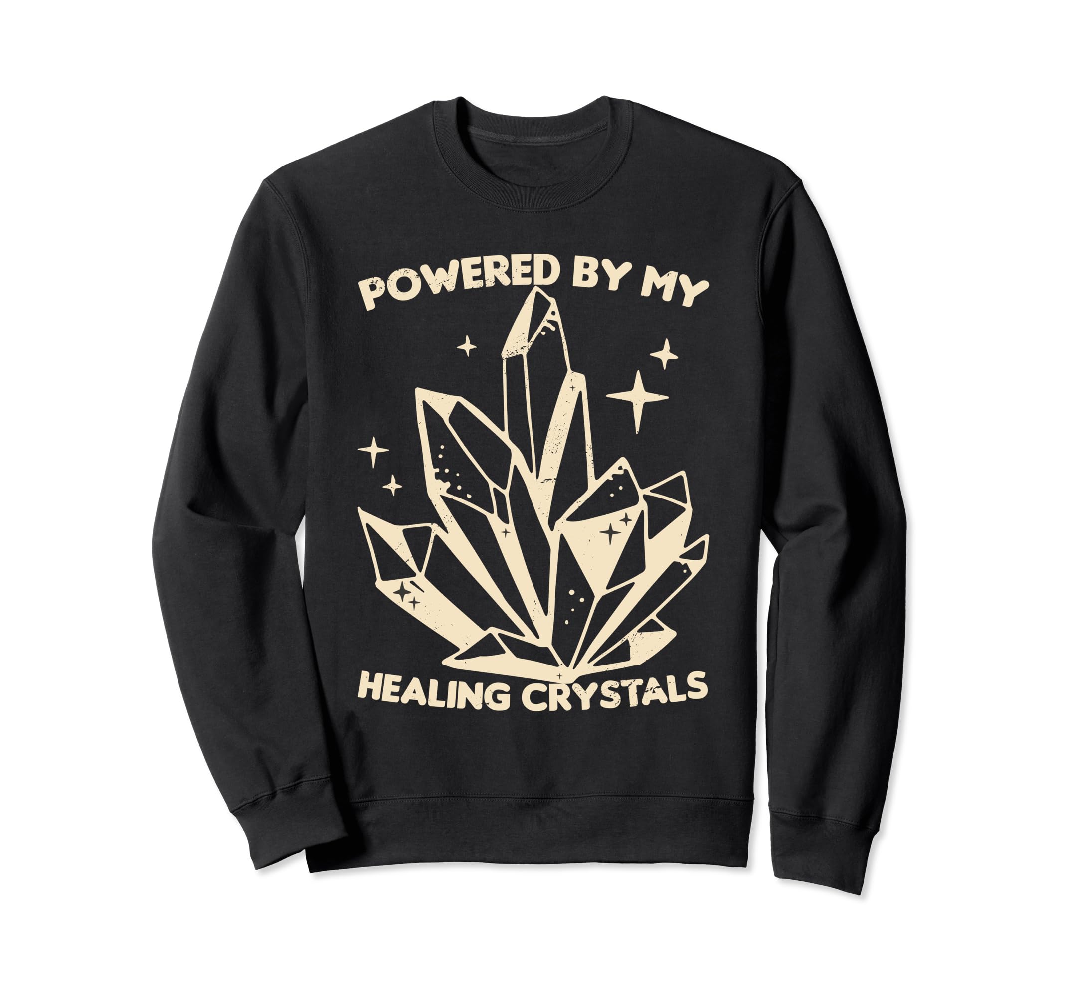 Crystal Healing Sage Crystal Sweatshirt - Minimalist Print for Adults - T-Shirt, Sweatshirt, Hoodie