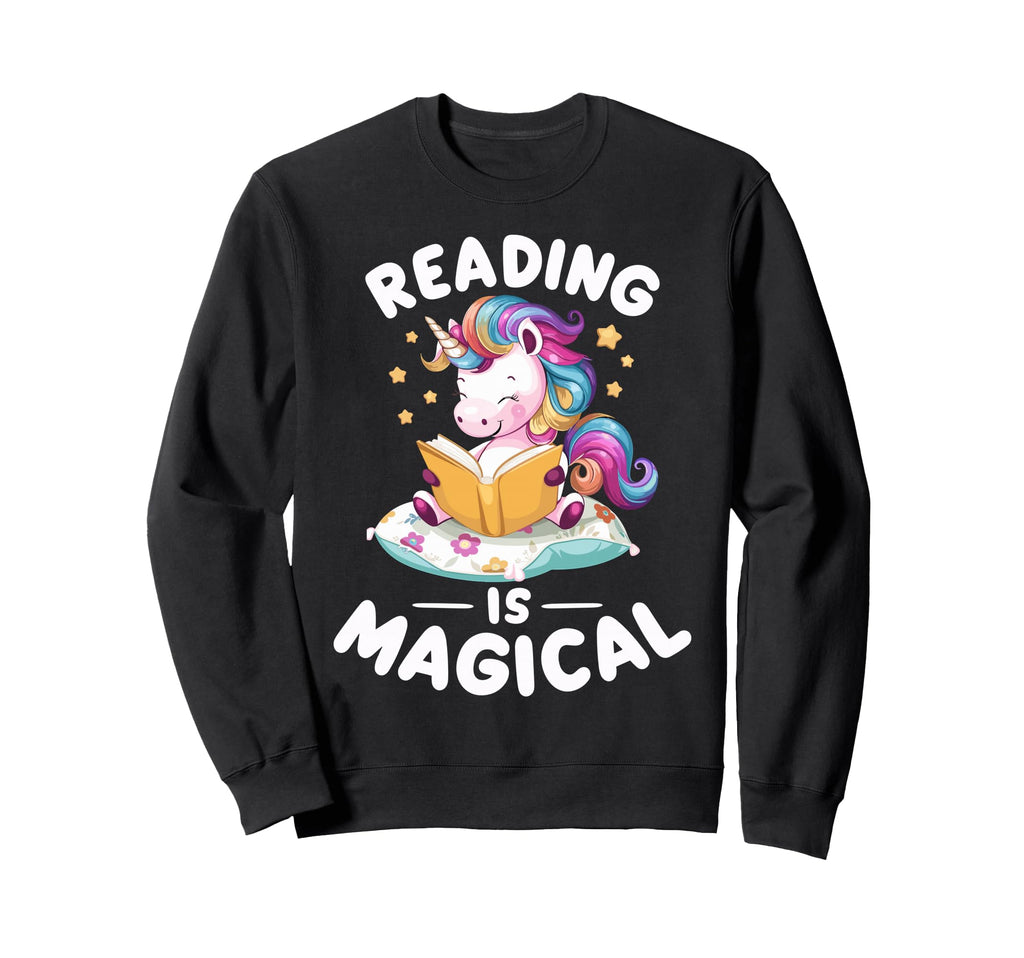 Unicorn Teacher Reading Is Magical Sweatshirt - Novelty Apparel Men Women - T-Shirt, Sweatshirt, Hoodie