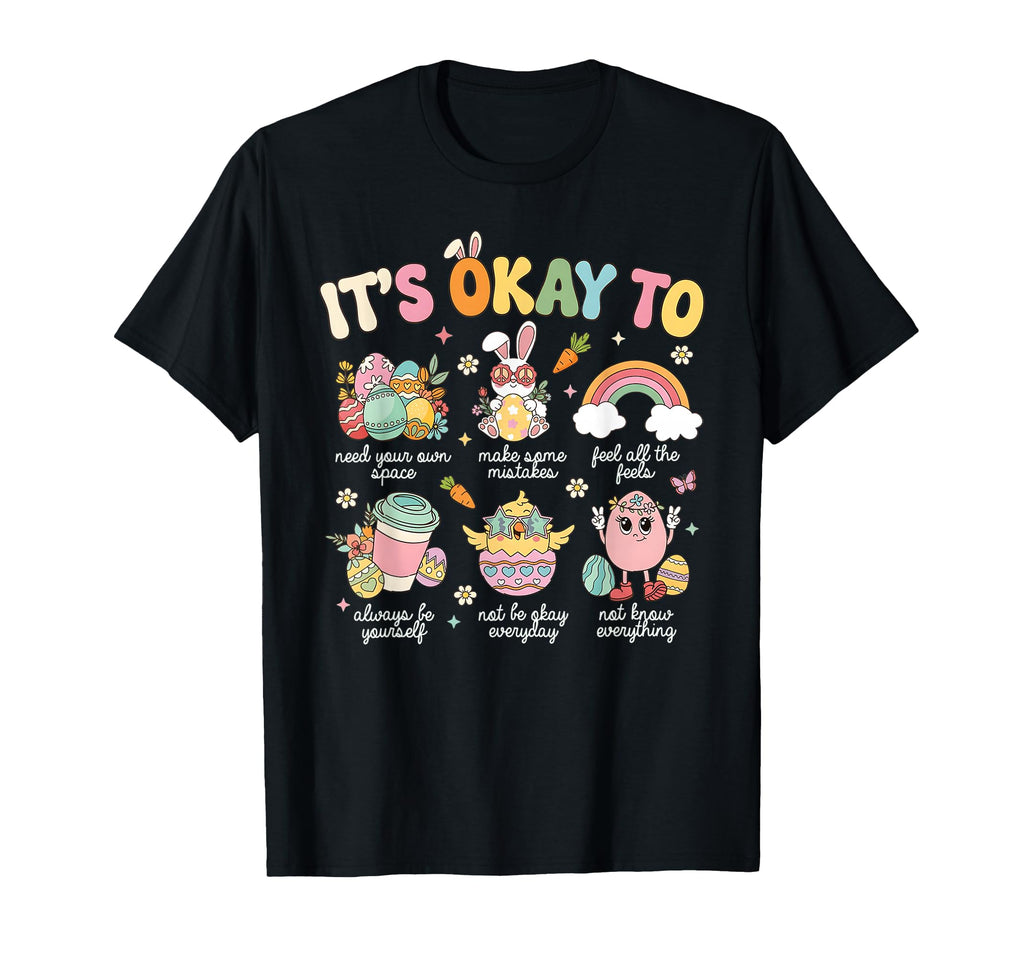 Its Okay To Feel Counselor Mental Health T-Shirt - Graphic Print Unisex - T-Shirt, Sweatshirt, Hoodie
