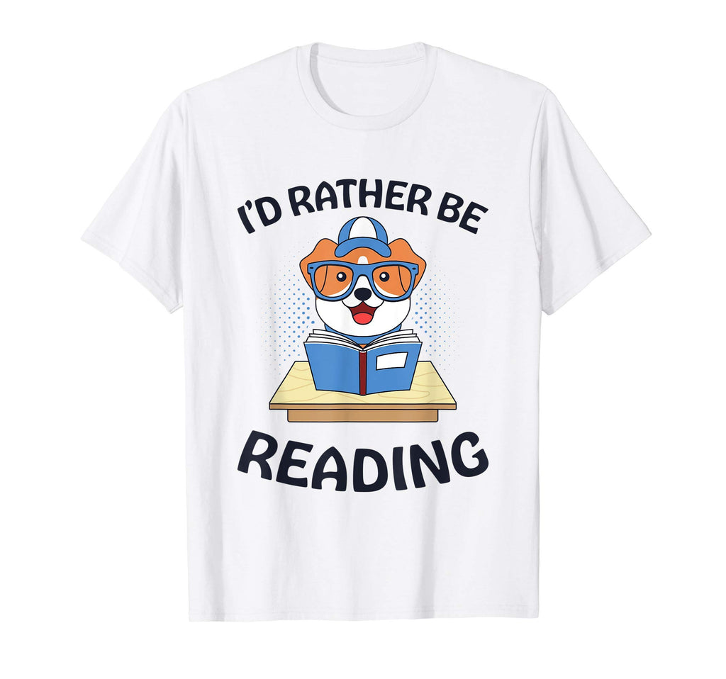 Dog Book Lover Nerdy Geek Bookworm Id T-Shirt - Graphic Print Unisex - T-Shirt, Sweatshirt, Hoodie