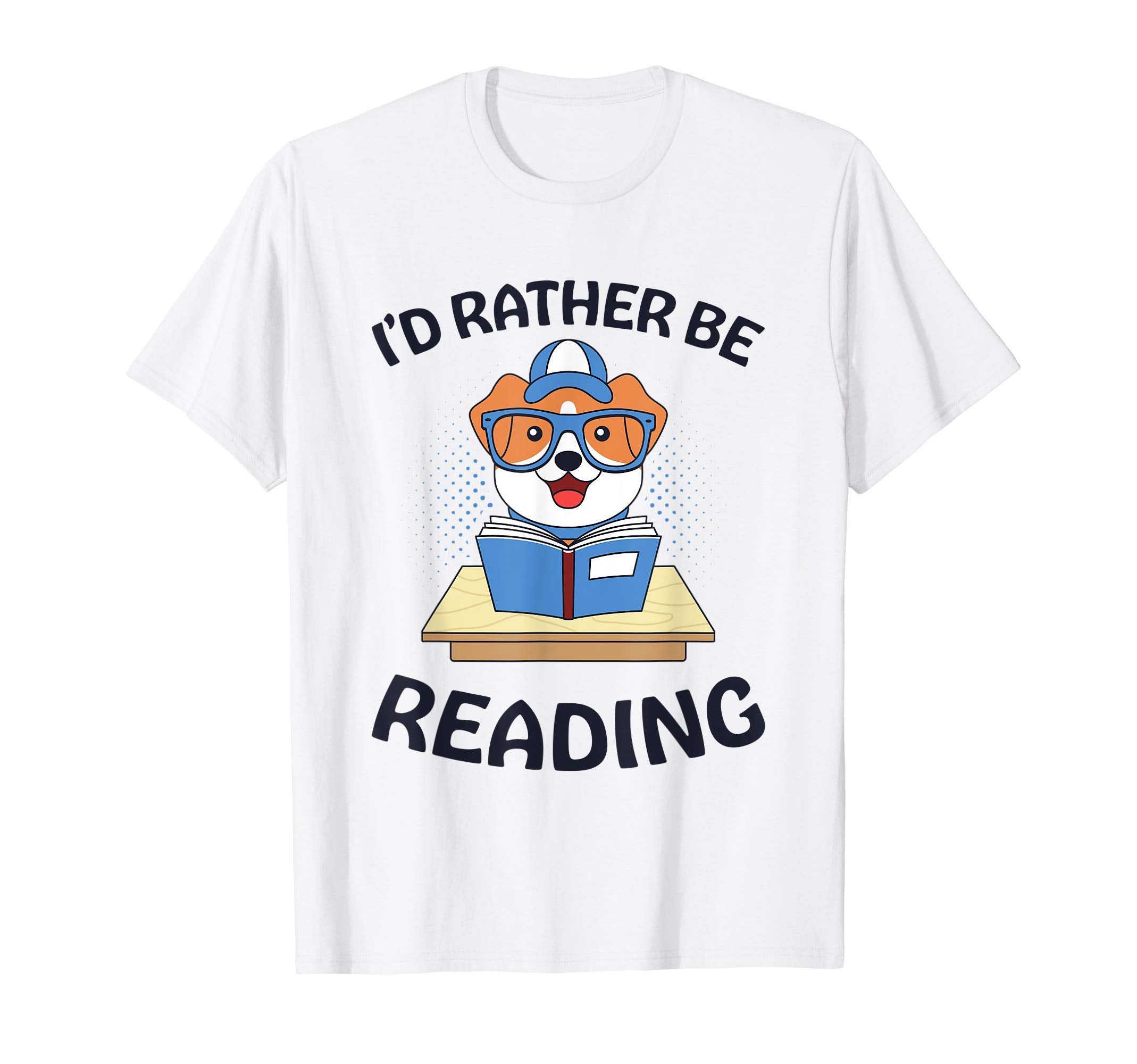 Dog Book Lover Nerdy Geek Bookworm Id T-Shirt - Graphic Print Unisex - T-Shirt, Sweatshirt, Hoodie