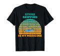 Therapy Stone Skipping Is My Medicine T-Shirt - Trendy Graphic Unisex - T-Shirt, Sweatshirt, Hoodie