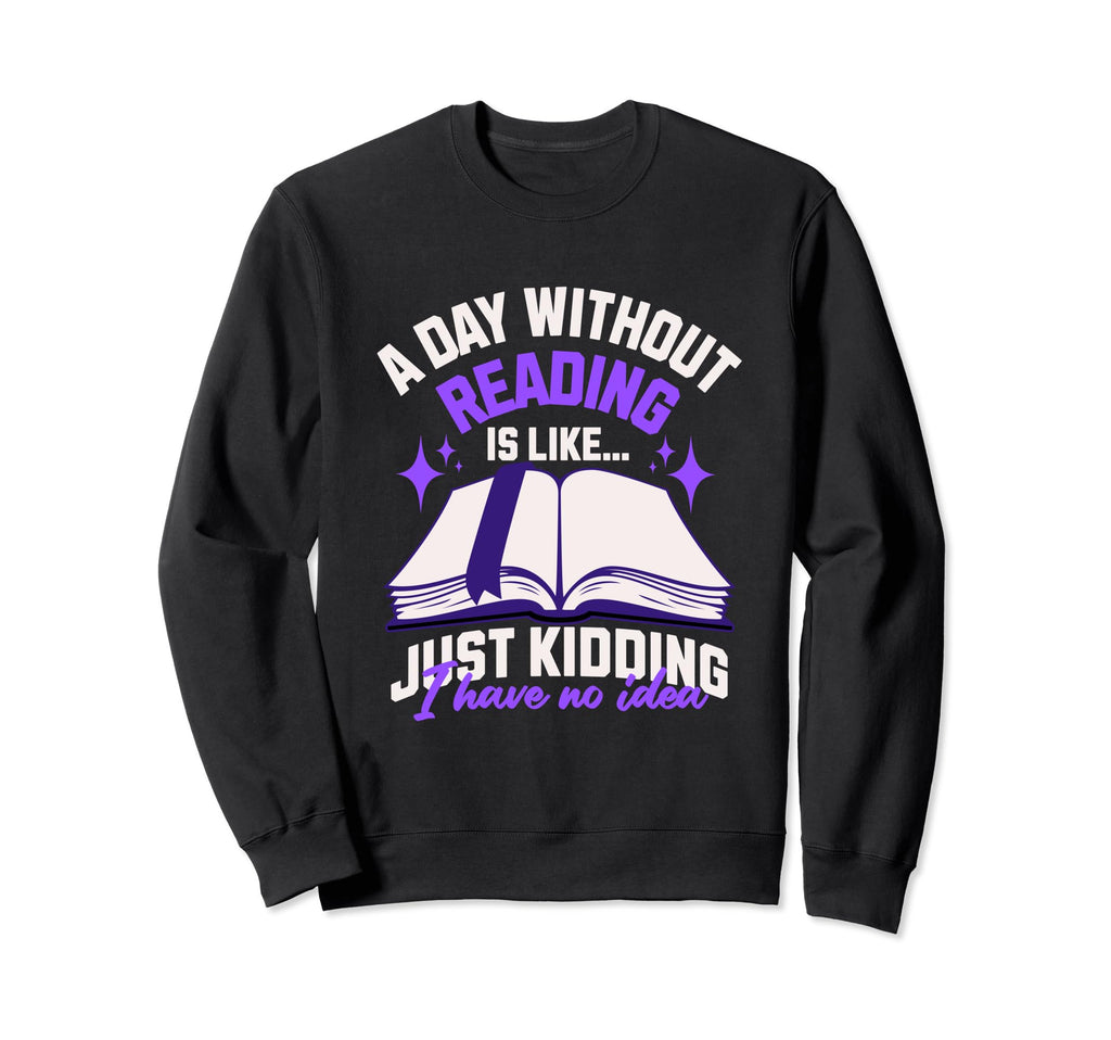 Funny Reading Art Reading Book Sweatshirt - Minimalist Print Men Women - T-Shirt, Sweatshirt, Hoodie