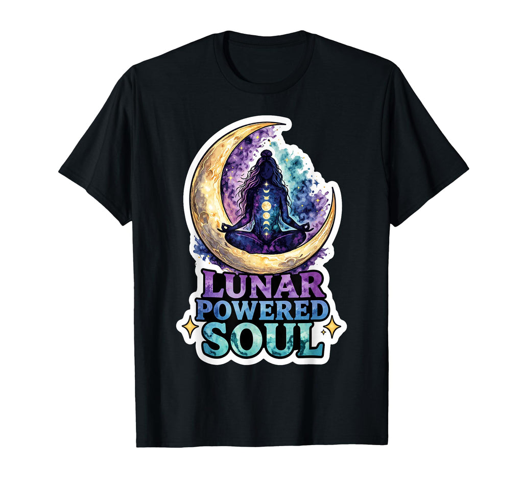 Moon Meditation Lunar Mindfulness Spiritual T-Shirt - Graphic Print Unisex - T-Shirt, Sweatshirt, Hoodie