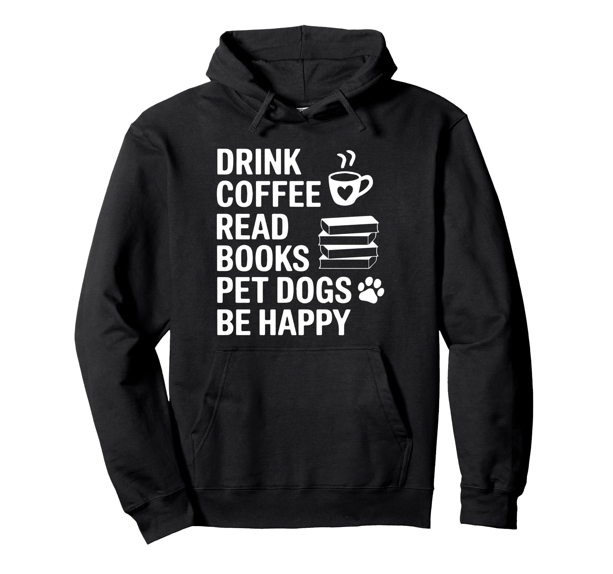 Coffee Dogs Books Lover Funny Book Hoodie - Streetwear Style for Adults - T-Shirt, Sweatshirt, Hoodie