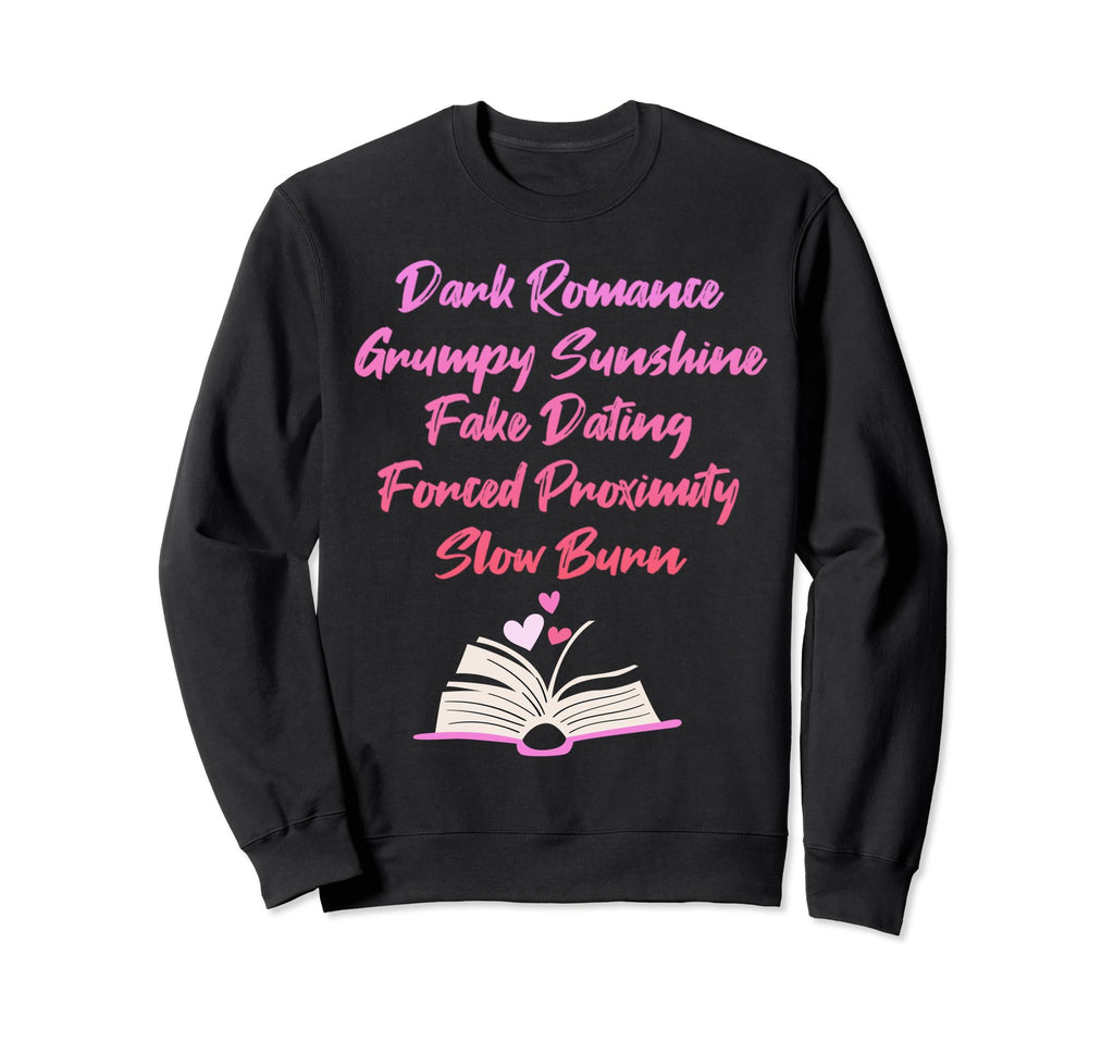 Bibliophile Romance Book Genre Sweatshirt - Fun Novelty Design for Adults - T-Shirt, Sweatshirt, Hoodie