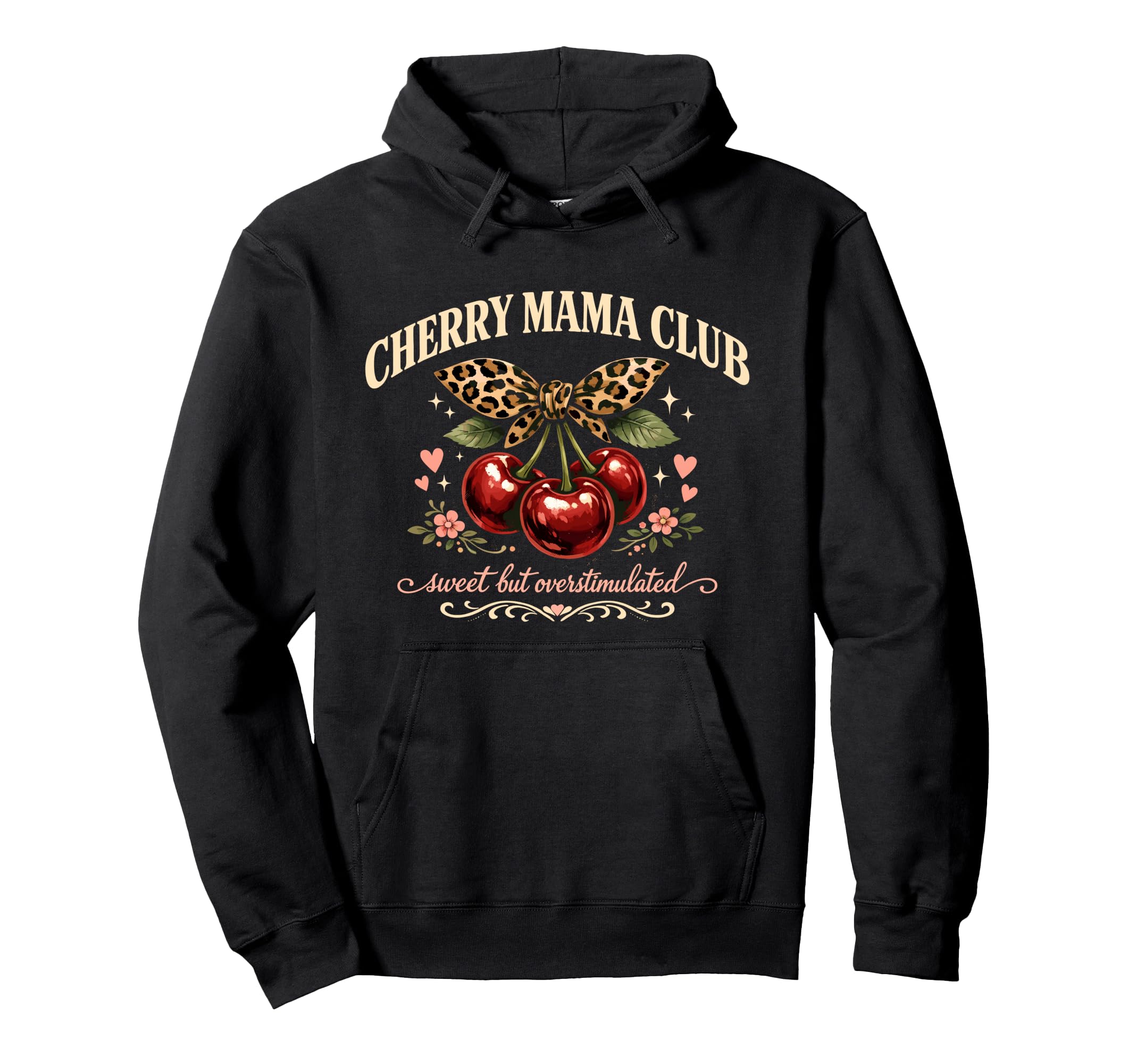 Cherry Mama Coquette Bow Sweet But Hoodie - Minimalist Print for Adults - T-Shirt, Sweatshirt, Hoodie