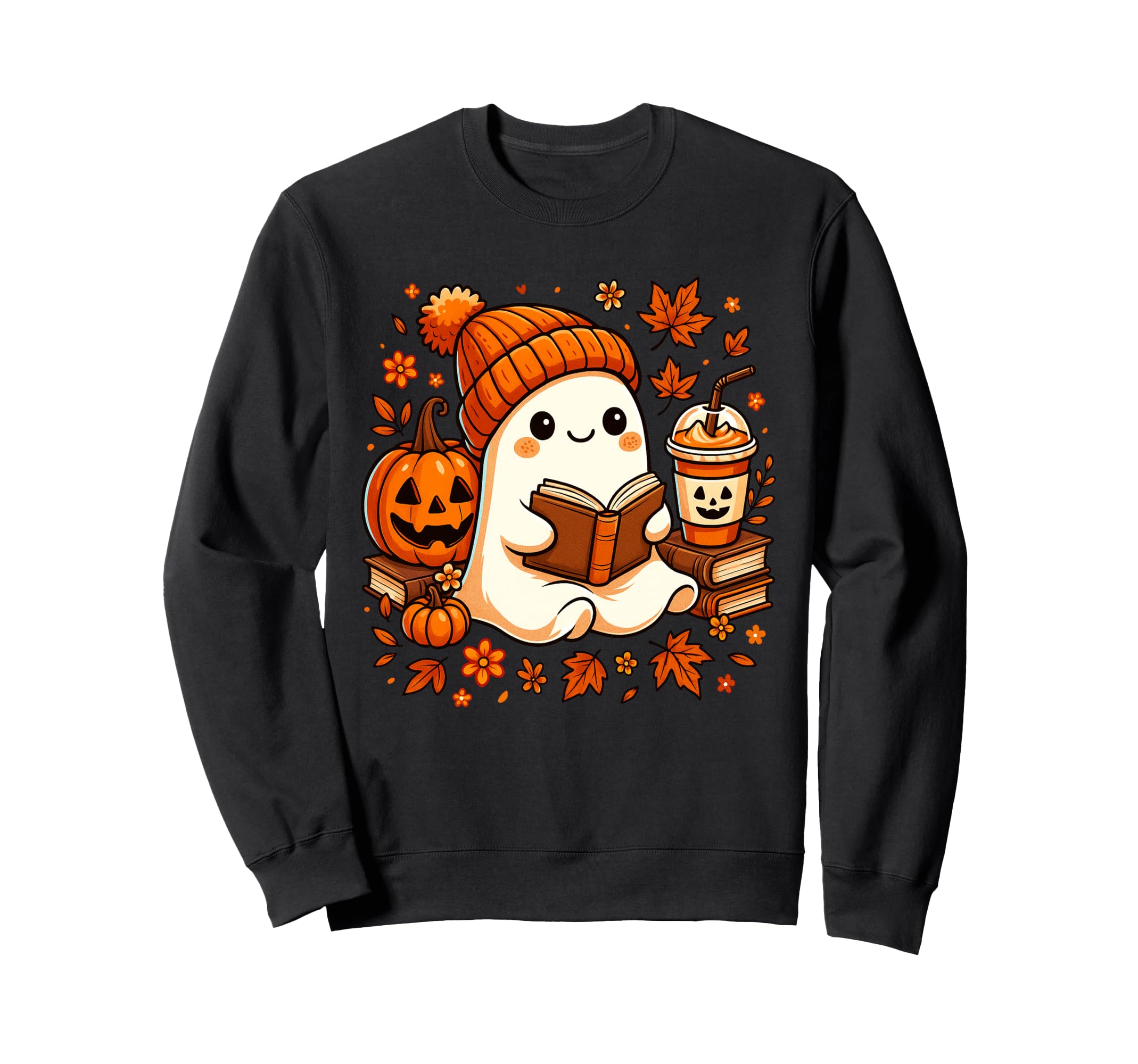 Ghost Reading Book Lovers Sweatshirt - Streetwear Style Men Women - T-Shirt, Sweatshirt, Hoodie
