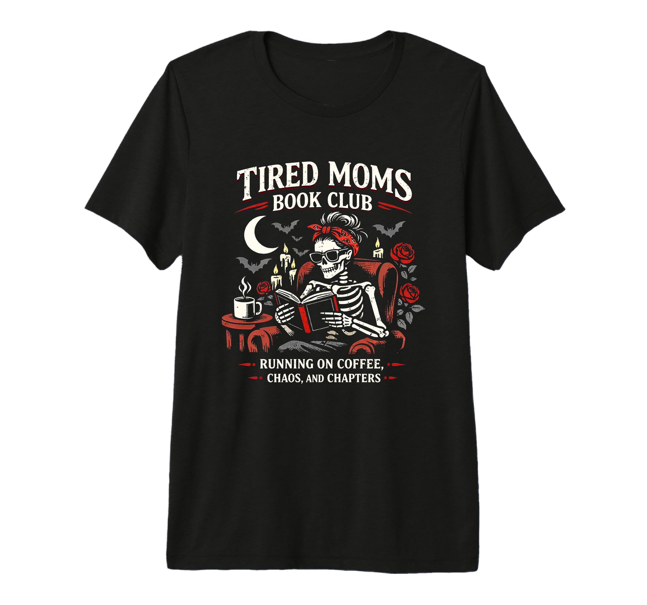 Womens Tired Moms Book Club Coffee T-Shirt - Minimalist Print Men Women - T-Shirt, Sweatshirt, Hoodie
