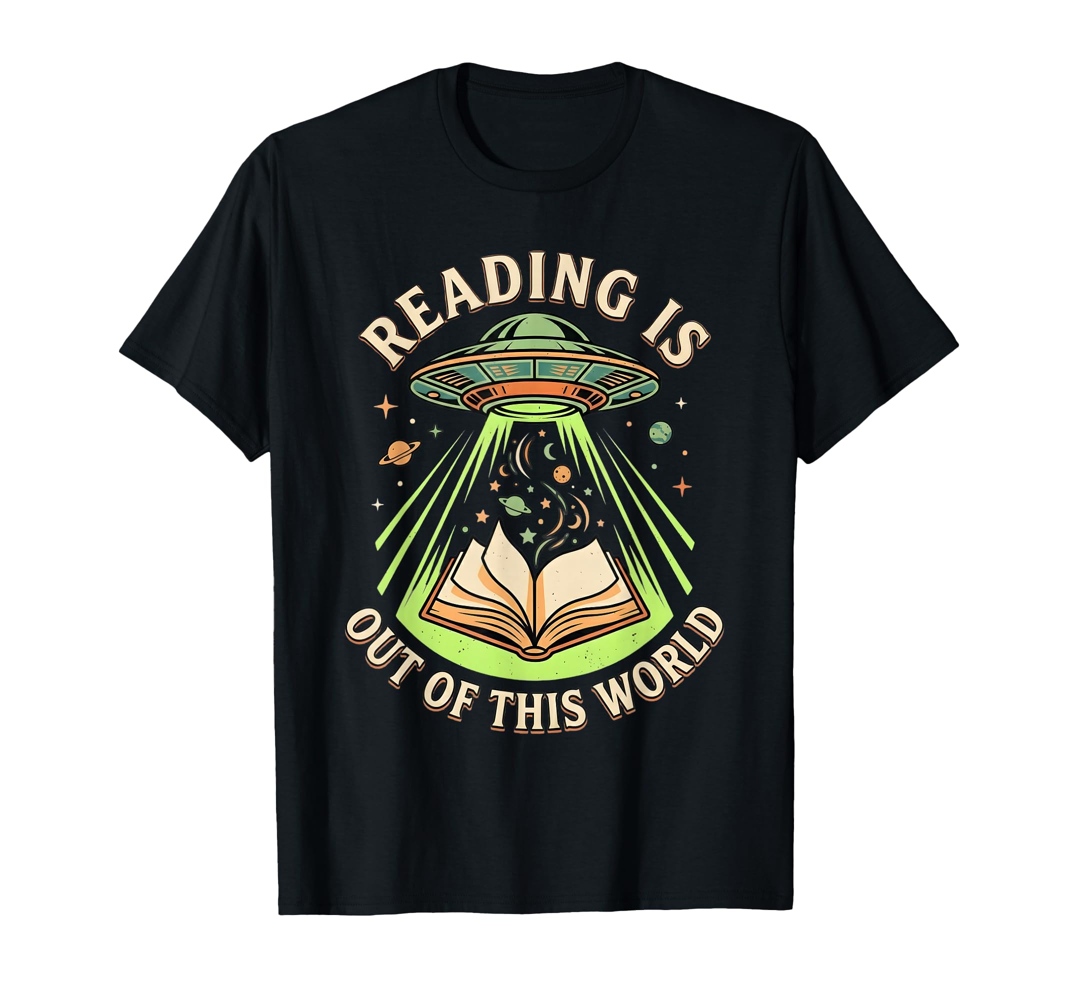 Reading Is Out This World Ufo Alien T-Shirt - Aesthetic Graphic Unisex - T-Shirt, Sweatshirt, Hoodie