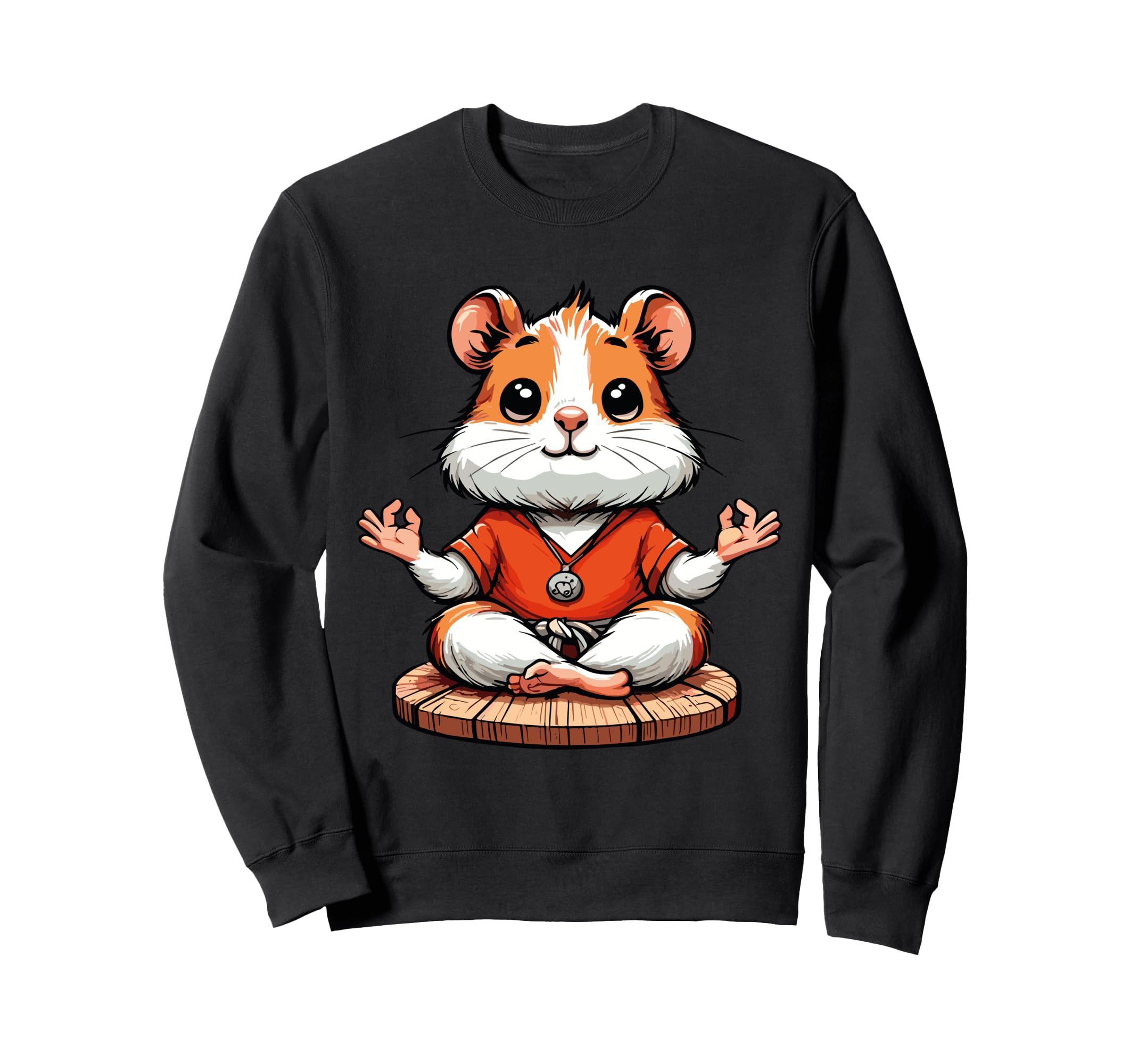 Meditation Hamster Yoga Pose Sweatshirt - Graphic Print for Adults - T-Shirt, Sweatshirt, Hoodie