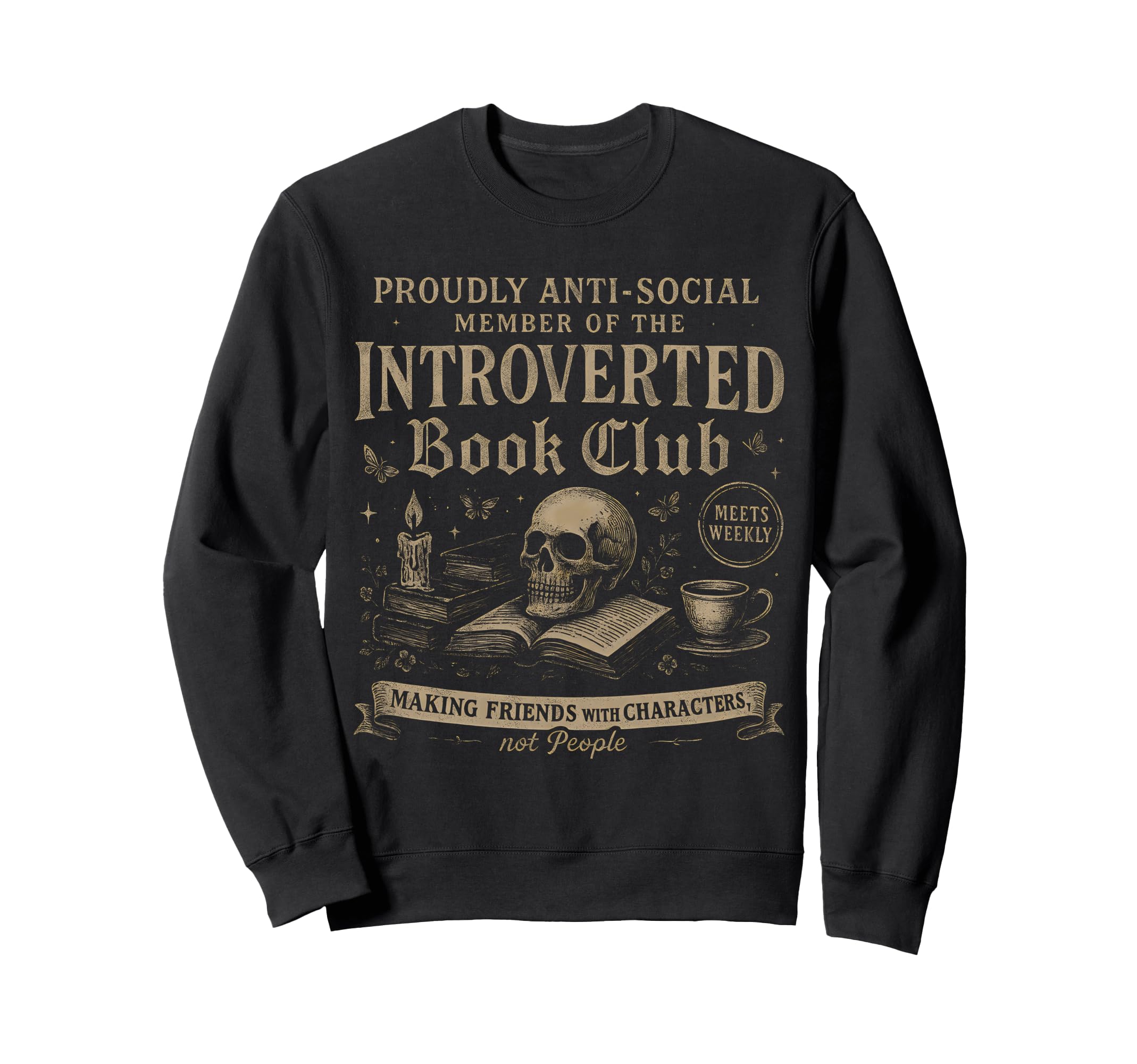 Introverted Book Club Halloween Sweatshirt - Novelty Apparel Men Women - T-Shirt, Sweatshirt, Hoodie