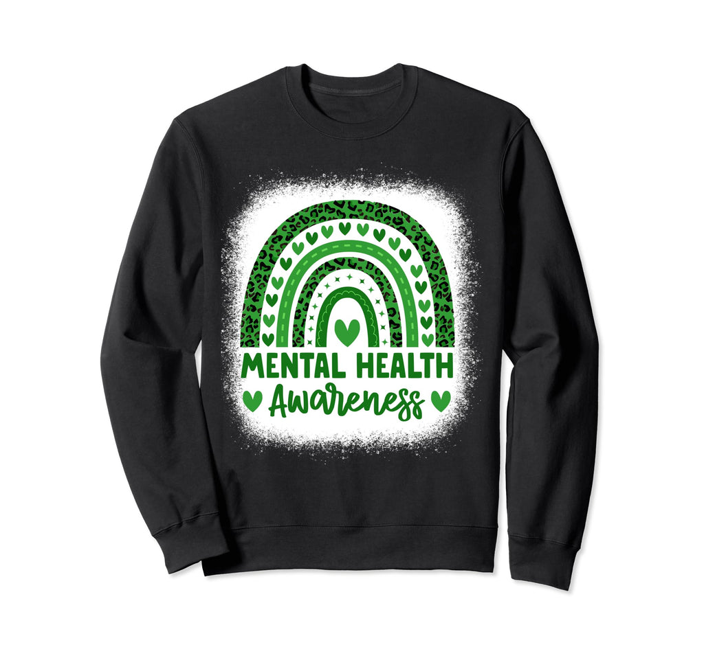 Mental Health Awareness Green Sweatshirt - Aesthetic Graphic for Adults - T-Shirt, Sweatshirt, Hoodie