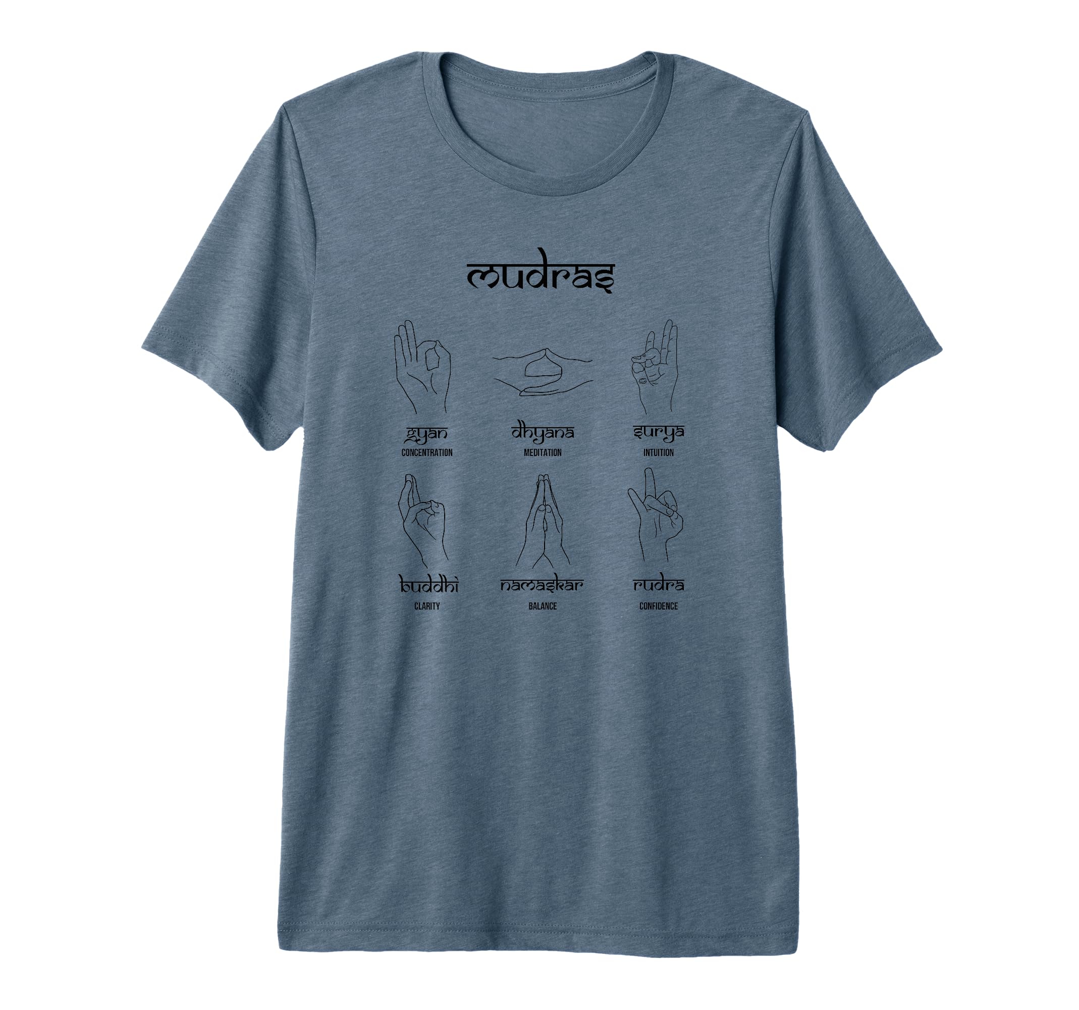 Hasta Mudra Yoga Asana Pranayama T-Shirt - Minimalist Print Men Women - T-Shirt, Sweatshirt, Hoodie