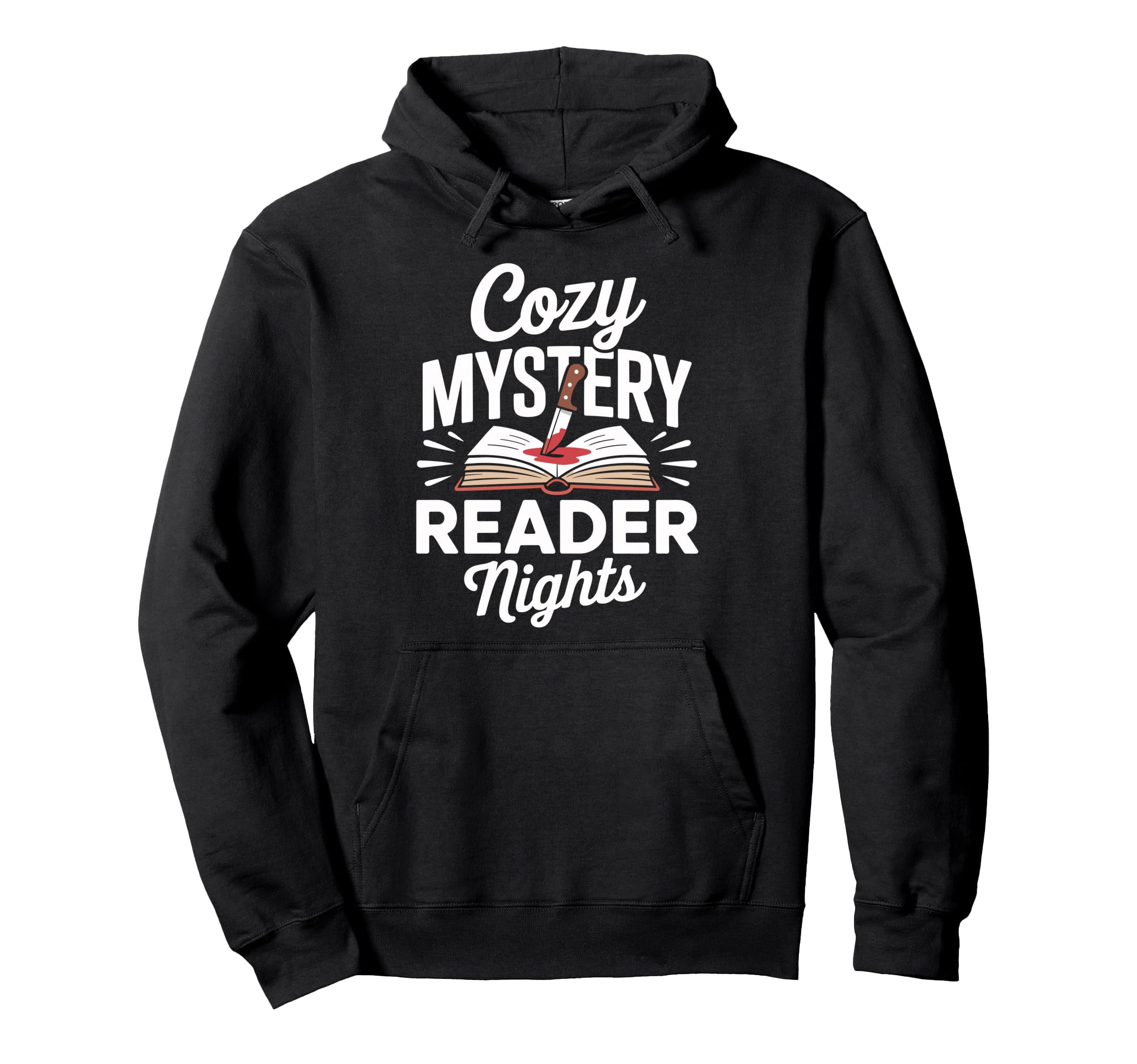 Cozy Mystery Reader Nights Funny Thriller Hoodie - Minimalist Print Unisex - T-Shirt, Sweatshirt, Hoodie