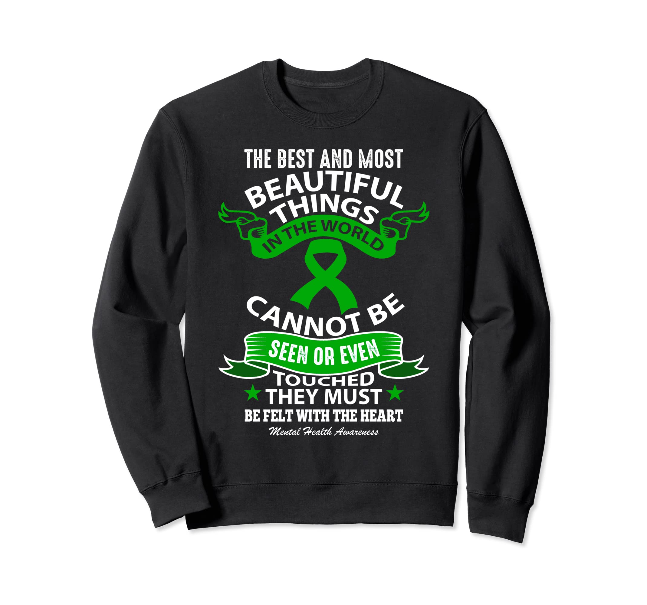 Beauty Must Be Felt Heart Mental Sweatshirt - Aesthetic Graphic Men Women - T-Shirt, Sweatshirt, Hoodie