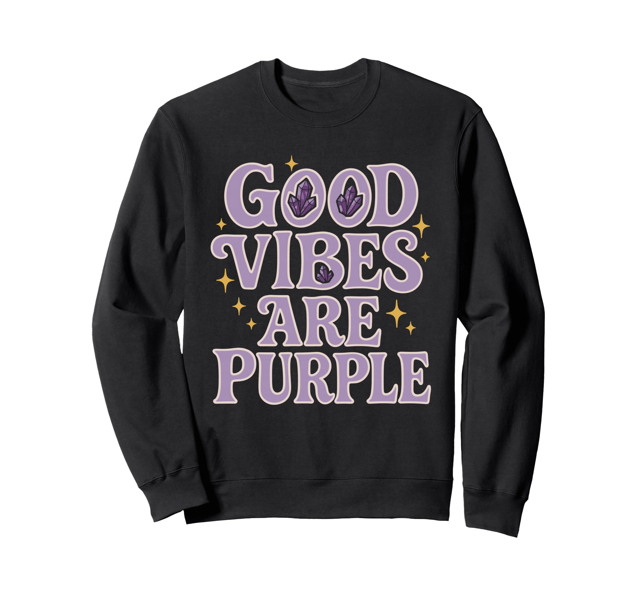 Amethyst Addict Healing Crystal Sweatshirt - Graphic Print Men Women - T-Shirt, Sweatshirt, Hoodie